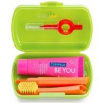 Curaprox Travel set zelený 2 ks zubních kartáčků + zubní pasta 10 ml dárková sada – Zboží Dáma