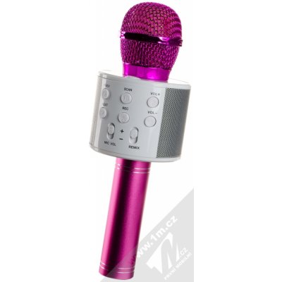 Karaoke bluetooth mikrofon WS 858 Barva: Tmavě růžová – Zboží Dáma