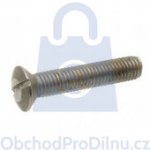 Šroub se zápustnou čočkovou hlavou a průběžnou drážkou, DIN 964, nerez A4 M6 x 25, balení 1 ks – Zboží Mobilmania