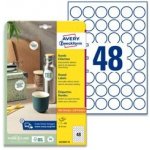 Avery Zweckform 6223REV-10 Kulaté etikety 30mm 480 ks bílá – Zboží Dáma