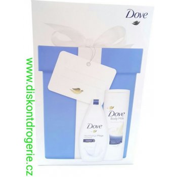 Dove tělové mléko 400 ml + sprchový gel indulging 250 ml dárková sada