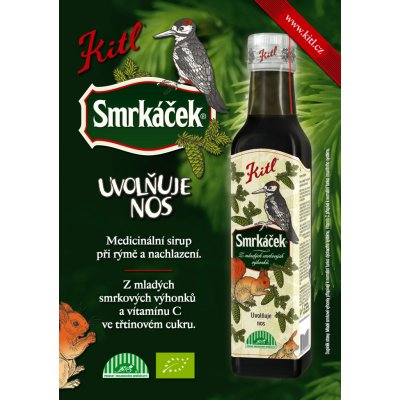 Kitl Smrkáček BIO sirup pro podporu zdraví dýchacích cest 250 ml – Sleviste.cz