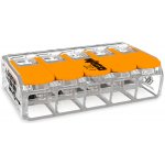 WAGO Svorka krabicová 221-615 páčková spojovací pro všechny druhy vodičů 5 x 6 mm² oranžová/transparentní 221-615 – Hledejceny.cz