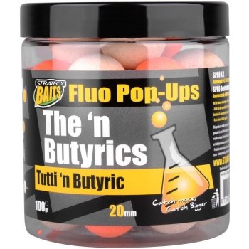 STRATEGY BAITS Plovoucí boilies POP20 THE'N BUTYRIC 100g 20mm Tutti'n Butyric / tutti frutti kyselina máselná