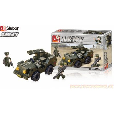 Sluban B5800 Army Džíp s dělem 102 ks – Hledejceny.cz