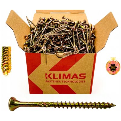 Tesařské vruty do dřeva Klimas Wkręt-Met 8x220 mm kuželové TORX 50 ks – Hledejceny.cz