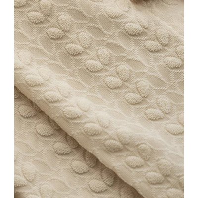 Lněný závěs s okrasným vzorem se zavěšením grommet top - Béžový, 200 x 260 cm – Hledejceny.cz