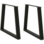 Omaxi 957338 Nohy k jídelnímu stolu ve tvaru V 2 ks černé 70 x 72-73,3 cm ocel – Sleviste.cz