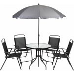 MultiGarden SC-130 Sada zahradního nábytku stůl, 4 židle, slunečník, antracit – Hledejceny.cz
