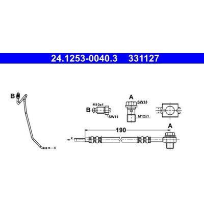 Brzdová hadice ATE 24.1253-0040.3 | Zboží Auto