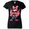 Dámské tričko s potiskem Dámské Tričko Minnie Mouse Fashion Style Černá