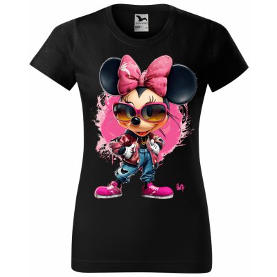 Dámské Tričko Minnie Mouse Fashion Style Černá