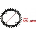 EKFAN Oval 32T Převodník černý 104BCD – Hledejceny.cz