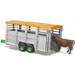 Bruder 2227 Přívěs na hospodářská zvířata velký + kráva – Zboží Dáma