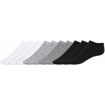 Esmara dámské nízké ponožky s BIO bavlnou 10 párů bílá/černá/šedá – Zboží Mobilmania