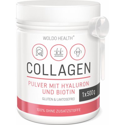 Woldo Health Collagen With Hyaluron And Biotin Kolagen s kyselinou hyaluronovou 500 g – Zboží Dáma