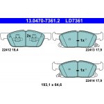 13.0470-7361.2 ATE Sada brzdových destiček, kotoučová brzda – Zbozi.Blesk.cz