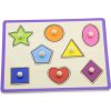 Dřevěná hračka Viga puzzle s úchyty geometrické tvary Multicolor