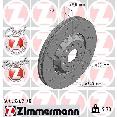 Brzdový kotouč ZIMMERMANN 600.3262.70 | Zboží Auto