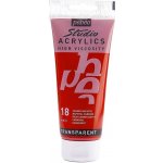 Pebeo akrylové barvy Studio Acrylics 100 ml 018 transparent červená karmínová – Zboží Mobilmania