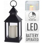 PROGARDEN Lucerna s LED svíčkou 23 cm černá KO-ANX000110 – Zboží Dáma