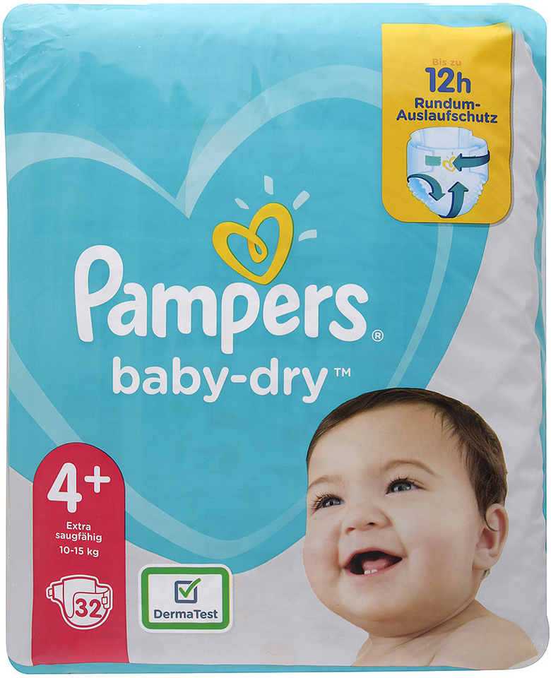 Pampers Baby Dry 4+ 32 ks