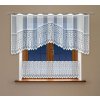 Záclona SET 2 KUSY - Dekorační vitrážová žakárová záclona OTMAR bílá 300x100 cm + 300x45 cm (cena za 2 kusy) MyBestHome