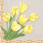 Procos Ubrousky žluté tulipány 33x33 cm