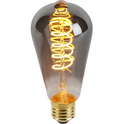 Calex E27 dimbare LED gedraaid filament lamp smoke ST64 4W 136 lm 1800K – Zboží Živě