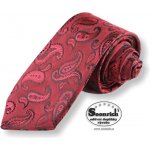 Soonrich kravata úzká červená kašmírová ku022
