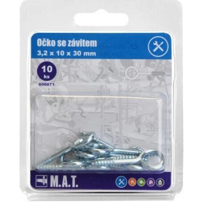 očko se závitem zavřené 30x10x3,2mm Zn (10ks) – Hledejceny.cz