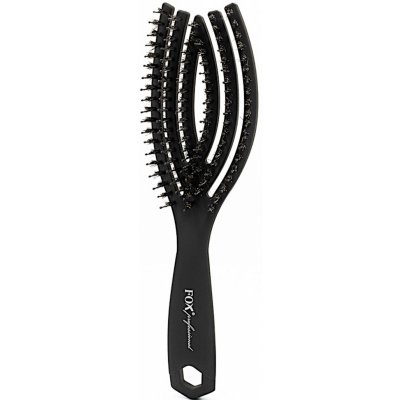 Fox Flex kartáč na rozčesávání vlasů s nylonovými a kančími štětinami černý – Zboží Dáma
