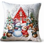 Mybesthome Vánoční SNOWMANS FRIENDS40 x 40 cm – Zboží Dáma