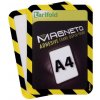 Plakátový rám Magneto kapsa A4 bezpečnostní samolepící, žluto-černá, 2 ks