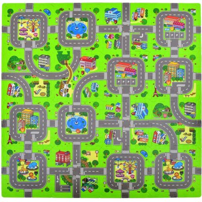 Humbi Pěnové puzzle vzdělávací podložka zelená 18 puzzle – Sleviste.cz