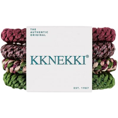 KKNEKKI Gumička do vlasů Kknekki no. 66 – set 4 ks, fialová barva, textil – Hledejceny.cz