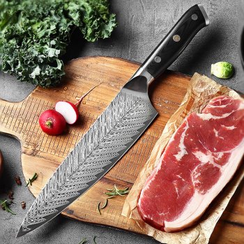 Swityf kuchyňské nože Damaškový kuchařský nůž rukojeť G10 DCK BK 20 cm od 2  110 Kč - Heureka.cz
