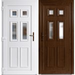 OknaDvereNaMiru.cz Vchodové dveře Becca zlatý dub / bílá levé otevírání dovnitř 110 x 210 cm – Hledejceny.cz