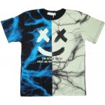 Kugo CHLAPECKÉ TRIČKO modrá hrášková MC9870 – Zboží Mobilmania