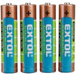 Baterie ULTRA+ 4ks AAA 1.5V EXTOL ENERGY 42010 – Zboží Živě