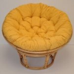 Axin trading Relaxační papasan ARTEMIS 110 cm ratan látka medová žlutá