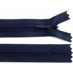 Spirálový zip skrytý No 3 délka 30 cm, malé, 330 modrá tmavá – Zboží Mobilmania