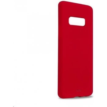 Pouzdro Puro silikonové s mikrovláknem Samsung S10e červené