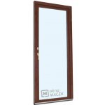 Kömmerling balkonové dveře 70 AD OS levé ořech/bílá 70 x 210 cm oboustranná klika + FAB + hliníkový práh – Hledejceny.cz