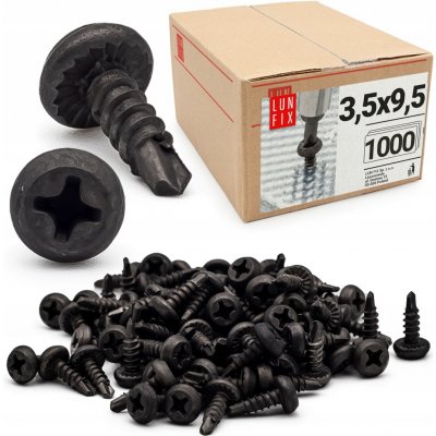 Šrouby do sádrokartonu Lun Fix 3,5 x 9,5 mm 1000 ks – Hledejceny.cz