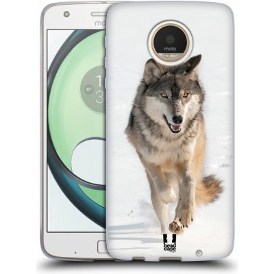 Pouzdro HEAD CASE Lenovo Moto Z Play vzor Divočina, Divoký život a zvířata foto BĚŽÍCÍ VLK – Zboží Mobilmania