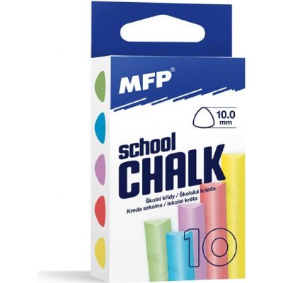 MFP 6320125 křídy M barevné trojhranné 10 ks v krabičce neprášivá – Zboží Dáma