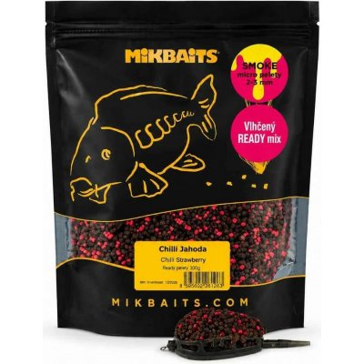 Mikbaits Pelety Smoke Ready Vlhčené Pelety 300 g 2-3 mm - Chilli Jahoda – Zboží Mobilmania