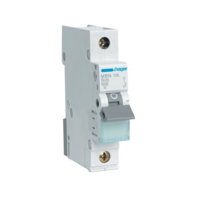 Hager Electro 1p B 6A 6kA MBN106 – Zboží Mobilmania