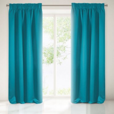 Hotový závěs BLACKOUT modrý - na pásce – Zboží Mobilmania